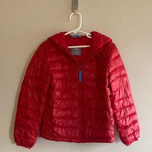 Primary Bright Red Kids Puffer Jacket
